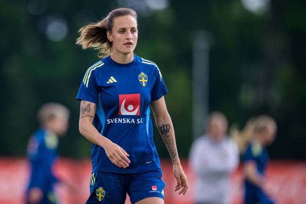 250527 Nathalie Björn of the Swedish women™s national football team during a training session on May 27, 2025 in Fidenza. Photo: Ludvig Thunman BILDBYRAN kod LT LT0702 fotboll football soccer fotball sverige sweden dam bbeng Copyright: LUDVIGxTHUNMAN BB250527LT006