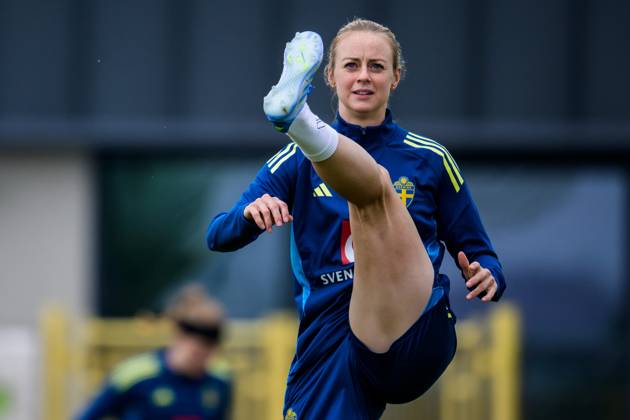 250527 Amanda Ilestedt of the Swedish women™s national football team during a training session on May 27, 2025 in Fidenza. Photo: Ludvig Thunman BILDBYRAN kod LT LT0702 fotboll football soccer fotball sverige sweden dam bbeng Copyright: LUDVIGxTHUNMAN BB250527LT046