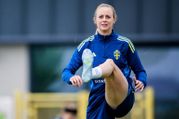 250527 Amanda Ilestedt of the Swedish women™s national football team during a training session on May 27, 2025 in Fidenza. Photo: Ludvig Thunman BILDBYRAN kod LT LT0702 fotboll football soccer fotball sverige sweden dam bbeng Copyright: LUDVIGxTHUNMAN BB250527LT057
