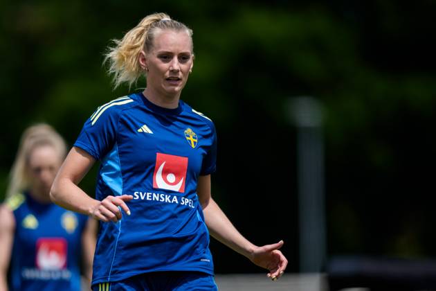 250528 Stina Blackstenius of the Swedish women™s national football team during a training session on May 28, 2025 in Fidenza. Photo: Ludvig Thunman BILDBYRAN kod LT LT0703 fotboll football soccer fotball träning practice training sverige sweden dam bbeng Copyright: LUDVIGxTHUNMAN BB250528LT047