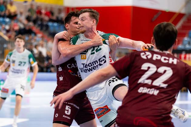 Erik PERSSON (FRISCH AUF! Goeppingen, 22) erzielt ein Tor, Aktion, Torwurf 1. VfL Potsdam (POT) vs. FRISCH AUF! Goeppingen (FAG), Handball, Maenner, Daikin Handball Bundesliga (HBL), 32. Spieltag, Spielzeit 2024 2025, 31.05.2025 1. VfL Potsdam (POT) vs. FRISCH AUF! Goeppingen (FAG), Handball, Maenner, Daikin Handball Bundesliga (HBL), 32. Spieltag, Spielzeit 2024 2025, 31.05.2025 Potsdam Copyright: xEibnerxPressefoto OliverxSchmidtx EP_OST