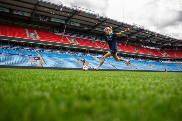 250623 Ada Hegerberg of the Norwegian women s national football team during a training session on June 23, 2025 in Oslo. Photo: Vegard Grott BILDBYRAN kod VG VG0769 bbeng fotboll football soccer fotball norge norway women dam träning practice training trening pre-camp precamp Copyright: VEGARDxGRoTT BB250623VG014