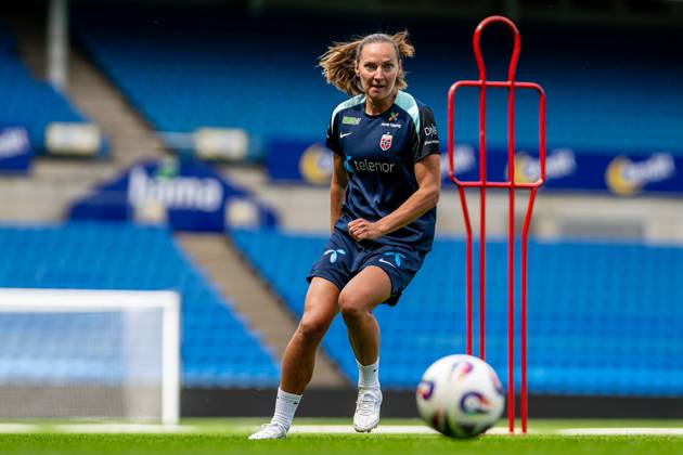250623 Marit Bratberg Lund of the Norwegian women s national football team during a training session on June 23, 2025 in Oslo. Photo: Vegard Grott BILDBYRAN kod VG VG0769 bbeng fotboll football soccer fotball norge norway women dam träning practice training trening pre-camp precamp Copyright: VEGARDxGRoTT BB250623VG074