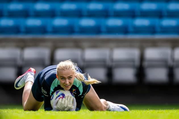 250623 Goalkeeper Selma Panengstuen of the Norwegian women s national football team during a training session on June 23, 2025 in Oslo. Photo: Vegard Grott BILDBYRAN kod VG VG0769 bbeng fotboll football soccer fotball norge norway women dam träning practice training trening pre-camp precamp Copyright: VEGARDxGRoTT BB250623VG076