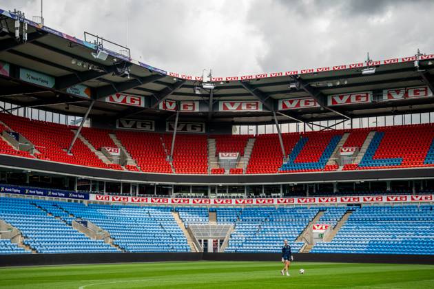 250623 Goalkeeper Selma Panengstuen of the Norwegian women s national football team during a training session on June 23, 2025 at Ullevaal Stadion in Oslo. Photo: Vegard Grott BILDBYRAN kod VG VG0769 bbeng fotboll football soccer fotball norge norway women dam träning practice training trening pre-camp precamp arena Copyright: VEGARDxGRoTT BB250623VG096