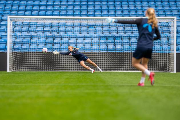 250624 Goalkeeper Selma Panengstuen of the Norwegian women s national football team during a training session on June 24, 2025 in Oslo. Photo: Vegard Grott BILDBYRAN kod VG VG0772 bbeng fotboll football soccer fotball norge norway women dam träning practice training trening pre-camp precamp Copyright: VEGARDxGRoTT BB250624VG019