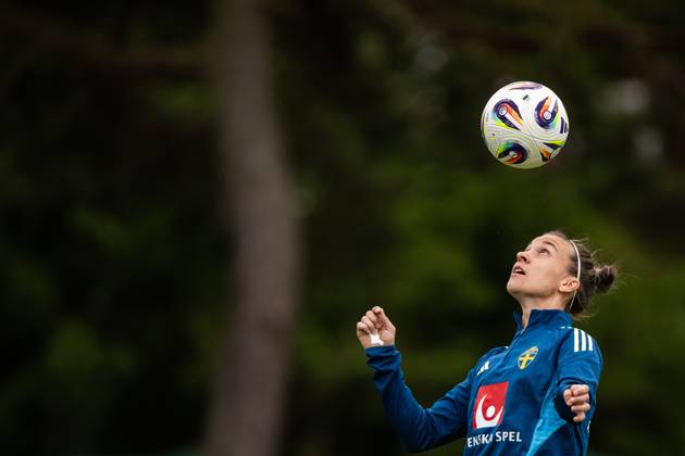 250625 Julia Zigiotti Olme of the Swedish women s national football team during a training session on June 25, 2025 in Ahus. Photo: Mathias Bergeld BILDBYRAN kod MB MB1152 fotboll football soccer fotball träning practice training sverige sweden dam bbeng kvinner women Copyright: MATHIASxBERGELD BB250625MB025
