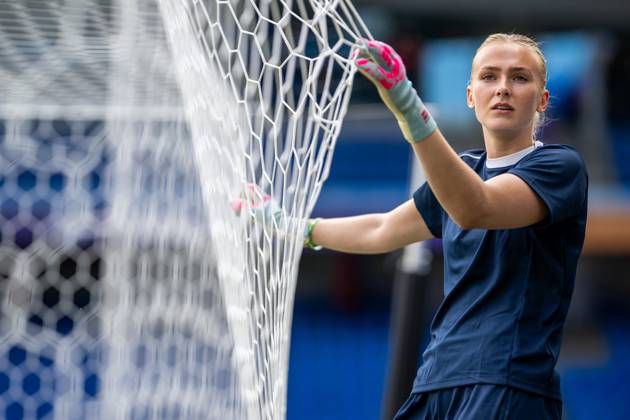250701 Goalkeeper Selma Panengstuen of the Norwegian women s national football team during a training session ahead of the UEFA Women s Euro 2025 on July 1, 2025 in Basel. Photo: Vegard Grott BILDBYRAN kod VG VG0777 bbeng fotboll football soccer fotball fotbolls-em fotball em europamästerskap em uefa womens euro em 2025 träning practice training trening norge norway dam day -1 Copyright: VEGARDxGRoTT BB250701VG008
