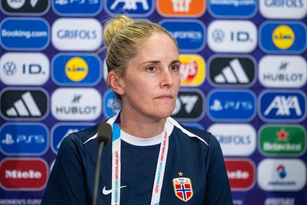 250701 Head coach Gemma Grainger of the Norwegian women s national football team during a press conference, PK, Pressekonferenz ahead of the UEFA Women s Euro 2025 on July 1, 2025 in Basel. Photo: Vegard Grott BILDBYRAN kod VG VG0776 bbeng fotboll football soccer fotball fotbolls-em fotball em europamästerskap em uefa womens euro em 2025 pressekonferanse press conference norge norway dam day -1 Copyright: VEGARDxGRoTT BB250701VG016