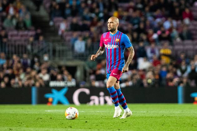 October 17, 2021, BARCELONA, BARCELONA, SPAIN: Dani Alves of FC Barcelona, Barca in action during La Liga match , football match played between FC Barcelona and RCD Mallorca at Camp Nou stadium on May 1, 2022, in Barcelona, Spain. Copyright: xMarcxGrauperaxAlomax