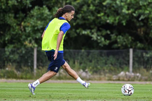 Gent s Mohamed El Adfaoui pictured in action during a training session of Belgian soccer team KAA Gent, during their summer camp in Horst, the Netherlands on Thursday 10 July 2025. The team is preparing for the upcoming 2025-2026 first division season. TOM GOYVAERTS TomxGoyvaerts x128857039x