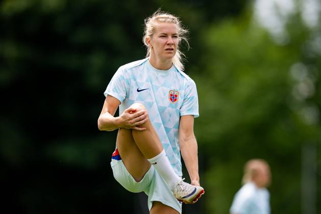 250715 Ada Hegerberg of the Norwegian women s national football team at a training session during the UEFA Women s Euro 2025 on July 15, 2025 in Neuchatel. Photo: Vegard Grott BILDBYRAN kod VG VG0787 bbeng fotboll football soccer fotball fotbolls-em fotball em europamästerskap em uefa womens euro em 2025 träning practice training trening norge norway dam day14 Copyright: VEGARDxGRoTT BB250715VG001