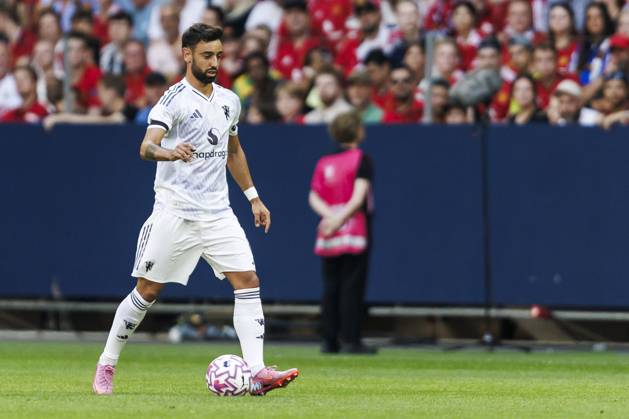 250719 Bruno Fernandes of Manchester United, ManU during the friendly football match between Manchester United and Leeds United on July 19, 2025 in Stockholm. Photo: Tobias Sterner BILDBYRAN COP 254 TS0371 fotboll, football, soccer, fotball,träningsmatch, friendly matc Copyright: TOBIASxSTERNER BB250719TS015