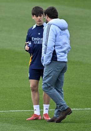 Training session of Real Madrid MADRID, SPAIN - FEBRUARY 28: Arda Guler of Real Madrid attends training session at Valdebebas facilities ahead of LaLiga 26th week football match against Real Betis in Madrid, Spain on February 28, 2025. Madrid Spain. Editorial use only. Please get in touch for any other usage.  Copyright: x2025xAnadoluxBurakxAkbulutx