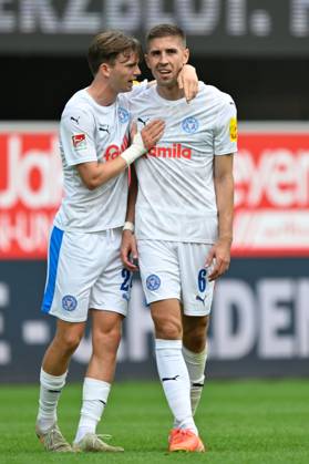Paderborn, Home Deluxe Arena, 02.08.25, GER, Herren, 2.Bundesliga, Saison 2025-2026, SC Paderborn 07 - KSV Holstein Kiel Bild: DFL regulations prohibit any use of photographs as image sequences and or quasi-video. NRW Deutschland