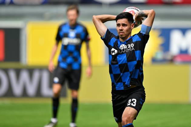Paderborn, Home Deluxe Arena, 02.08.25, GER, Herren, 2.Bundesliga, Saison 2025-2026, SC Paderborn 07 - KSV Holstein Kiel Bild: Raphael OBERMAIR (Paderborn) DFL regulations prohibit any use of photographs as image sequences and or quasi-video. NRW Deutschland