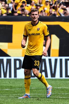 Christoph Daferner (SG Dynamo Dresden,33) - 2. Fußball Bundesliga Saison 2025-2026 SG Dynamo Dresden vs. 1. FC Magdeburg im Rudolf Harbig Stadion in Dresden - Freisteller,Aktion,Fußball,Mann,Männer,Deutschland,09.08.2025