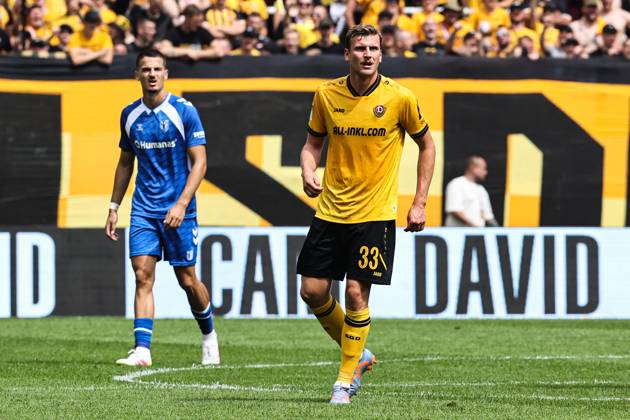 Christoph Daferner (SG Dynamo Dresden,33) - 2. Fußball Bundesliga Saison 2025-2026 SG Dynamo Dresden vs. 1. FC Magdeburg im Rudolf Harbig Stadion in Dresden - Aktion,Fußball,Mann,Männer,Deutschland,09.08.2025