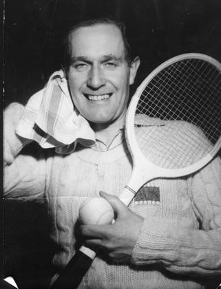 Tennis U.B.z. Gottfried von Cramm (Deutschland), Portrait 1949 !ACHTUNG AUFNAHMEDATUM GESCHÄTZT!
