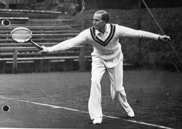 Tennis U.B.z. Gottfried von Cramm (Deutschland) !ACHTUNG AUFNAHMEDATUM GESCHÄTZT!