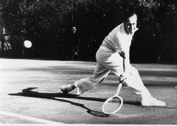 Tennis U.B.z. Gottfried von Cramm (Deutschland) !ACHTUNG AUFNAHMEDATUM GESCHÄTZT!