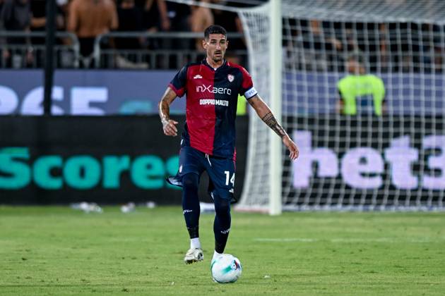 Cagliari s Alessandro Deiola in action during the Coppa Italia Frecciarossa soccer match between Cagliari Calcio and Virtus Entella at the Unipol Domus in Cagliari, Sardinia - Saturday, 16 august 2025. - Soccer Copyright: xGianlucaxZuddas LaPressex