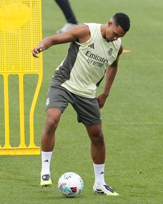 Real Madrid CF s Trent Alexander-Arnold during training session prior to the game 1 of La Liga against Club Atletico Osasuna. August 18, 2025. (2025081821)