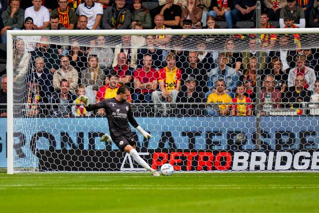 Eredivisie: Go Ahead Eagles v Sparta Rotterdam Deventer - Goalkeeper Joel Drommel of Sparta Rotterdam during the third round of the 2025 2026 Eredivisie season. The match is set between Go Ahead Eagles and Sparta Rotterdam at De Adelaarshorst on 23 August 2025 in Deventer, The Netherlands. (VK Sportphoto Danny de Groot) Copyright: xDannyxdexGrootx