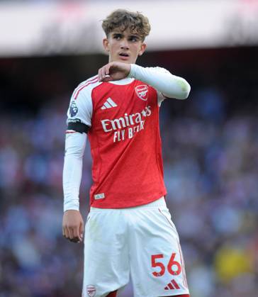 Football - 2025 2026 Premier League - Arsenal vs Leeds United - Emirates Stadium - Saturday 23rd August 2025 Max Robert Dowman of Arsenal making his Premiership Debut