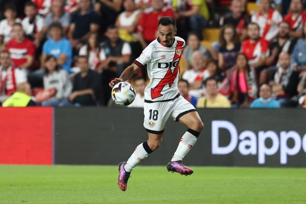 October 3, 2022, MADRID, MADRID, SPAIN: Alvaro Garcia of Rayo Vallecano in action during the spanish league, La Liga Santander, football match played between Rayo Vallecano and Elche CF at Estadio de Vallecas on October 03, 2022, in Madrid, Spain. Copyright: xOscarxJ.xBarrosox