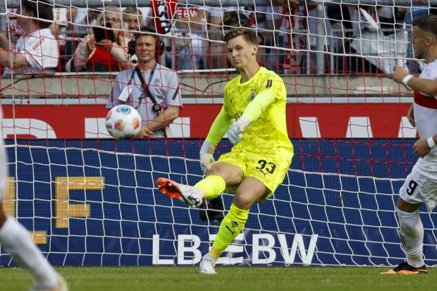 Moritz Nicolas (Borussia Mönchengladbach, 33) , Deutschland, Fussball, 1. Bundesliga, 2.Spieltag, 2025 2026, VfB Stuttgart vs. Borussia Mönchengladbach, 30.08.2025, MHP Arena, Stuttgart, Deutschland Stuttgart MHP Arena Baden-Württemberg Deutschland Copyright: xGrantxHubbsx