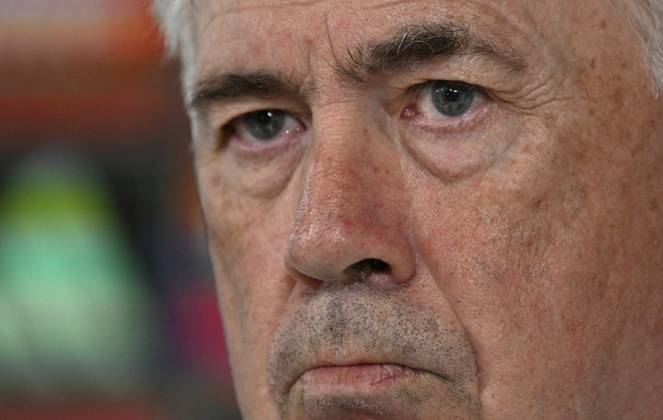 Training session of Real Madrid MADRID, SPAIN - SEPTEMBER 29: Head coach of Real Madrid, Carlo Ancelotti speaks to press during a training session ahead of La Liga week 8 soccer match between Real Madrid and Girona, at Ciudad Real Madrid in Madrid, Spain on September 29, 2023. Madrid Spain. Editorial use only. Please get in touch for any other usage.  Copyright: x2025xAnadoluxBurakxAkbulutx