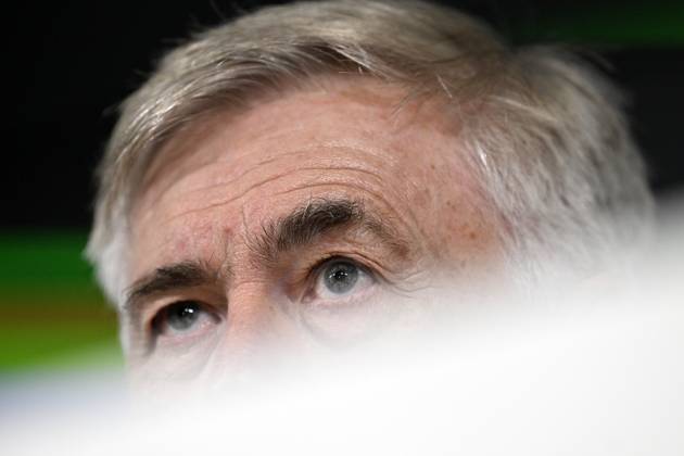 Training session of Real Madrid MADRID, SPAIN - SEPTEMBER 29: Head coach of Real Madrid, Carlo Ancelotti speaks to press during a training session ahead of La Liga week 8 soccer match between Real Madrid and Girona, at Ciudad Real Madrid in Madrid, Spain on September 29, 2023. Madrid Spain. Editorial use only. Please get in touch for any other usage.  Copyright: x2025xAnadoluxBurakxAkbulutx