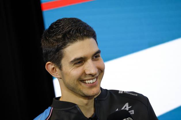 Drivers press conference, PK, Pressekonferenz held in Florida ahead of the F1 Grand Prix of Miami MIAMI GARDENS, FLORIDA, UNITED STATES - MAY 4: Driver Esteban Ocon of Alpine F1 Team during a drivers press conference ahead of the F1 Grand Prix of Miami at the Miami International Autodrome on May 04, 2023 in Miami Gardens, Florida, United States. Florida United States. Editorial use only. Please get in touch for any other usage. Copyright: x2025xAnadoluxEvaxMariexUzcategulxTx