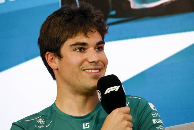 Drivers press conference, PK, Pressekonferenz held in Florida ahead of the F1 Grand Prix of Miami MIAMI GARDENS, FLORIDA, UNITED STATES - MAY 4: Driver Lance Stroll of Aston Martin speaks during a drivers press conference ahead of the F1 Grand Prix of Miami at the Miami International Autodrome on May 04, 2023 in Miami Gardens, Florida, United States. Florida United States. Editorial use only. Please get in touch for any other usage. Copyright: x2025xAnadoluxEvaxMariexUzcategulxTx