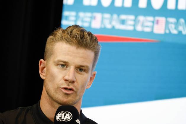 Drivers press conference, PK, Pressekonferenz held in Florida ahead of the F1 Grand Prix of Miami MIAMI GARDENS, FLORIDA, UNITED STATES - MAY 4: Driver Nico Hulkenberg of Haas F1 Team speaks during a drivers press conference ahead of the F1 Grand Prix of Miami at the Miami International Autodrome on May 04, 2023 in Miami Gardens, Florida, United States. Florida United States. Editorial use only. Please get in touch for any other usage. Copyright: x2025xAnadoluxEvaxMariexUzcategulxTx
