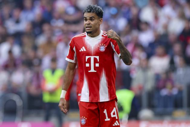 Luis Diaz (FC Bayern Muenchen) gestikuliert, Bundesliga, FC Bayern München v Hamburger SV, Allianz Arena am 13. September 2025 in München, Deutschland. (Foto von Marco Steinbrenner DeFodi Images) Luis Diaz (FC Bayern Muenchen) gestures, Bundesliga, FC Bayern München v Hamburger SV, Allianz Arena, September 13, 2025 in München, Germany. (Photo by Marco Steinbrenner DeFodi Images) DFL regulations prohibit any use of photographs as image sequences and or quasi-video.