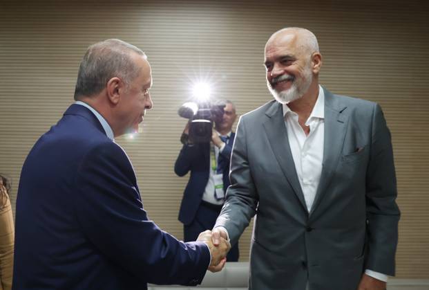 Turkish President Recep Tayyip Erdogan KONYA, TURKIYE - AUGUST 09: Turkish President Recep Tayyip Erdogan meets Albanian Prime Minister Edi Rama in Konya, Turkiye on August 09, 2022. Konya Turkey. Editorial use only. Please get in touch for any other usage. Copyright: x2025xAnadoluxMuratxKulax