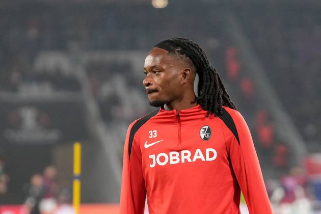 Jordy Makengo (SC Freiburg, 33) , Deutschland, Fussball, UEFA Europa League, 1.Spieltag, Ligaphase, 2025 2026, SC Freiburg vs. FC Basel, 24.09.2025, Europa-Park Stadion, Freiburg, Deutschland Freiburg Europa-Park Stadion Baden-Württemberg Deutschland Copyright: xArnexAmbergx