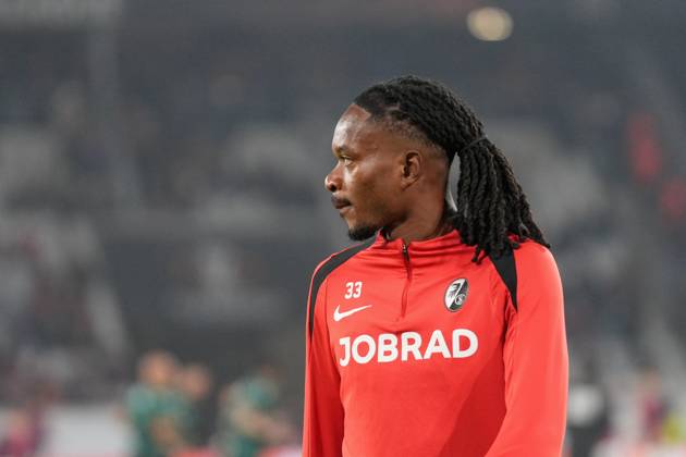 Jordy Makengo (SC Freiburg, 33) , Deutschland, Fussball, UEFA Europa League, 1.Spieltag, Ligaphase, 2025 2026, SC Freiburg vs. FC Basel, 24.09.2025, Europa-Park Stadion, Freiburg, Deutschland Freiburg Europa-Park Stadion Baden-Württemberg Deutschland Copyright: xArnexAmbergx