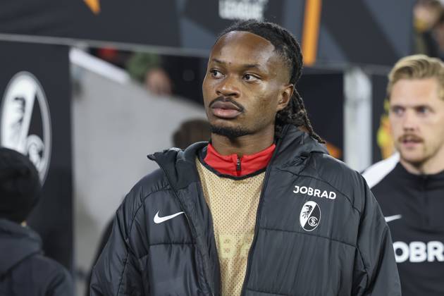 Jordy Makengo (SC Freiburg, 33) , Deutschland, Fussball, UEFA Europa League, 1. Spieltag, 2025 2026, SC Freiburg vs. FC Basel, 24.09.2025, Stadion am Wolfswinkel, Freiburg im Breisgau, Deutschland Freiburg im Breisgau Stadion am Wolfswinkel Baden-Württemberg Deutschland Copyright: xGrantxHubbsx