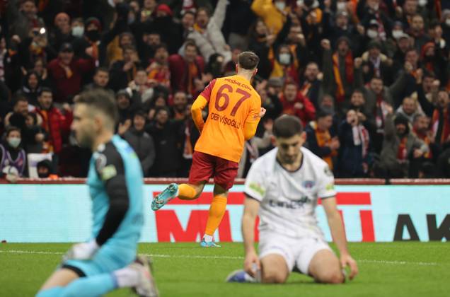 Galatasaray v Kasimpasa - Turkish Super Lig ISTANBUL, TURKIYE - JANUARY 20: Halil Dervisoglu (67) of Galatasaray celebrates a goal during Turkish Super Lig week 22 soccer match between Galatasaray and Kasimpasa in Istanbul, Turkiye on January 20, 2022. Istanbul Turkey. Editorial use only. Please get in touch for any other usage. Copyright: x2025xAnadoluxİsaxTerlix