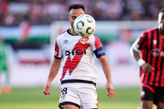 October 2, 2025, Madrid, Madrid, Spain: Alvaro Garcia of Rayo Vallecano controls the ball during the UEFA Conference League 2025 26 League Phase MD1 match between Rayo Vallecano and KF Shkendija at Estadio de Vallecas on October 2, 2025, in Madrid, Spain. Madrid Spain - ZUMAa181 20251002_zaa_a181_017 Copyright: xDennisxAgyemanx