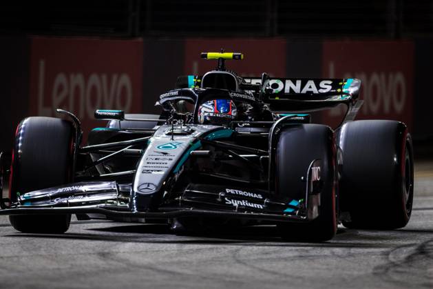 2025 Formula One Singapore Grand Prix Marina Bay Street Circuit, Singapore, Singapore. 3.October.2025; Andrea Kimi Antonelli of Italy and Mercedes-AMG PETRONAS F1 Team during Free Practice 2 Formula One Singapore Grand Prix (Photo by Jay Hirano) Singapore Marina Bay Street Circuit Singapore Copyright: xJayxHiranox
