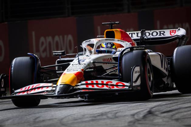 Marina Bay Street Circuit, Singapore, Singapore. 3.October.2025; Isack Hadjar of France and Visa Cash App RB Formula One Team during Free Practice 2 Formula One Singapore Grand Prix aflo_305775313