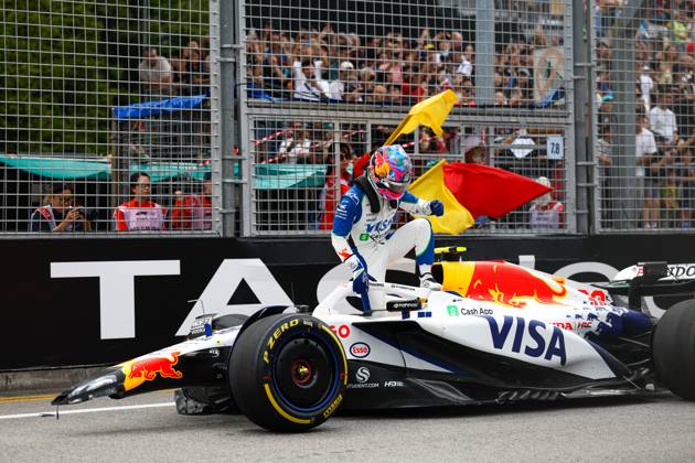 F1 - SINGAPORE GRAND PRIX 2025 LAWSON Liam (nzl), Visa Cash App RB F1 Team VCARB02, portrait during the 2025 Formula 1 Singapore Grand Prix, 18th round of the 2025 FIA Formula One World Championship, WM, Weltmeisterschaft from October 3 to 5, 2025 on the Marina Bay Street Circuit, in Singapore - SingaporeSingapore Copyright: xDPPIx