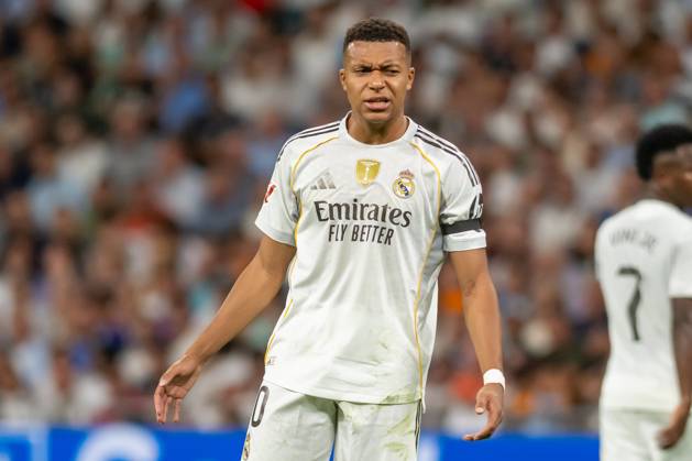 REAL MADRID CF v VILLARREAL CF. LA LIGA 2025 2026. ROUND 8. Real Madrid CF™s Kylian Mbappe during La Liga match. October 4, 2025. (ALTERPHOTOS Jorge Ropero) MadridSpain  Copyright: xJorgexRoperox