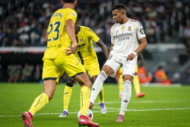 REAL MADRID CF v VILLARREAL CF. LA LIGA 2025 2026. ROUND 8. Real Madrid CF™s Kylian Mbappe during La Liga match. October 4, 2025. (ALTERPHOTOS Toni Garrido) MadridSpain  Copyright: xTonixGarridox