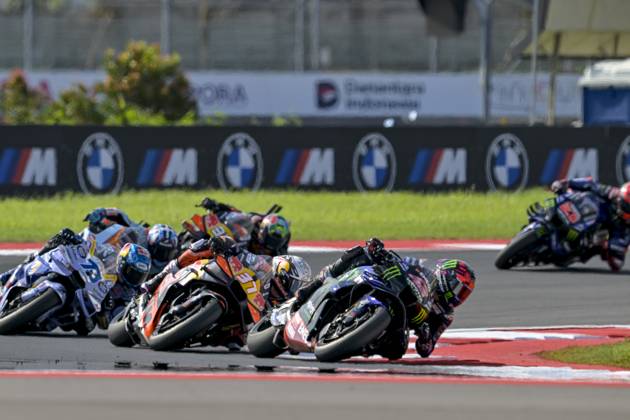 MOTO - MOTO GP - GRAND PRIX OF INDONESIA 2026 42 RINS Alex (spa), Monster Energy Yamaha MotoGP, YZR-M1, action with 37 ACOSTA Pedro (spa), Red Bull KTM Factory Racing, KTM RC16 during the 2025 MotoGP Pertamina Grand Prix of Indonesia on the Mandalika circuit from October 3 to 5, At West Nusa Tenggara, Indonesia - West Nusa TenggaraIndonesia Copyright: xGIGIxSOLDANOx
