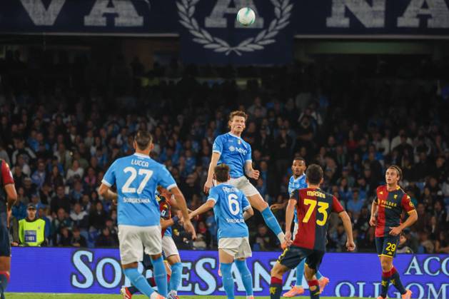 October 5, 2025, Napoli, Campania, ITALIA: Scott McTominay of SSC Napoli During the 2025 26 Italian Serie A football match between SSC Napoli and Genoa on October 5, 2025, at the Diego Armando Maradona Stadium in Naples...Pictured: Napoli ITALIA - ZUMAs236 20251005_aap_s236_113 Copyright: xFabioxSassox